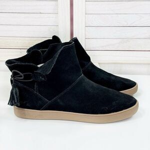 Koolaburra by Ugg Skyller Suede Tassel Ankle Boots Black 9